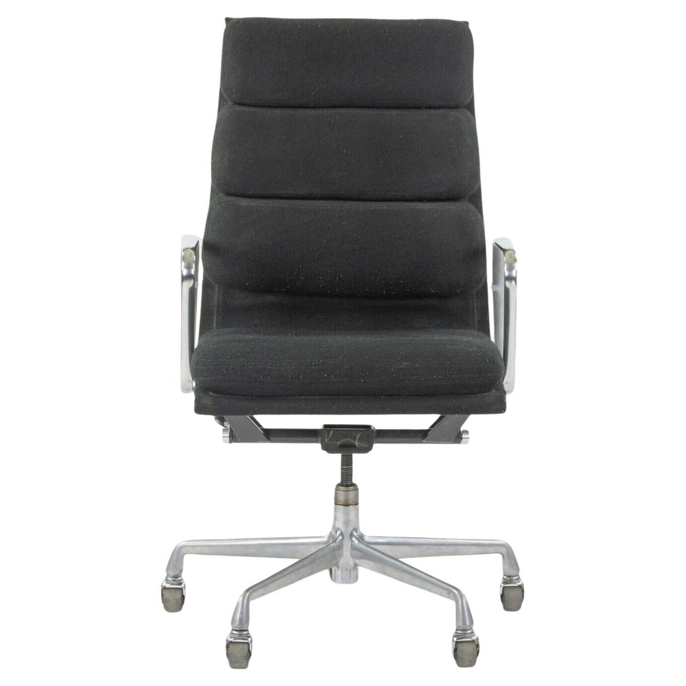 1985 Fabric Herman Miller Eames Aluminum Group Executive High Back Desk Chair For Sale