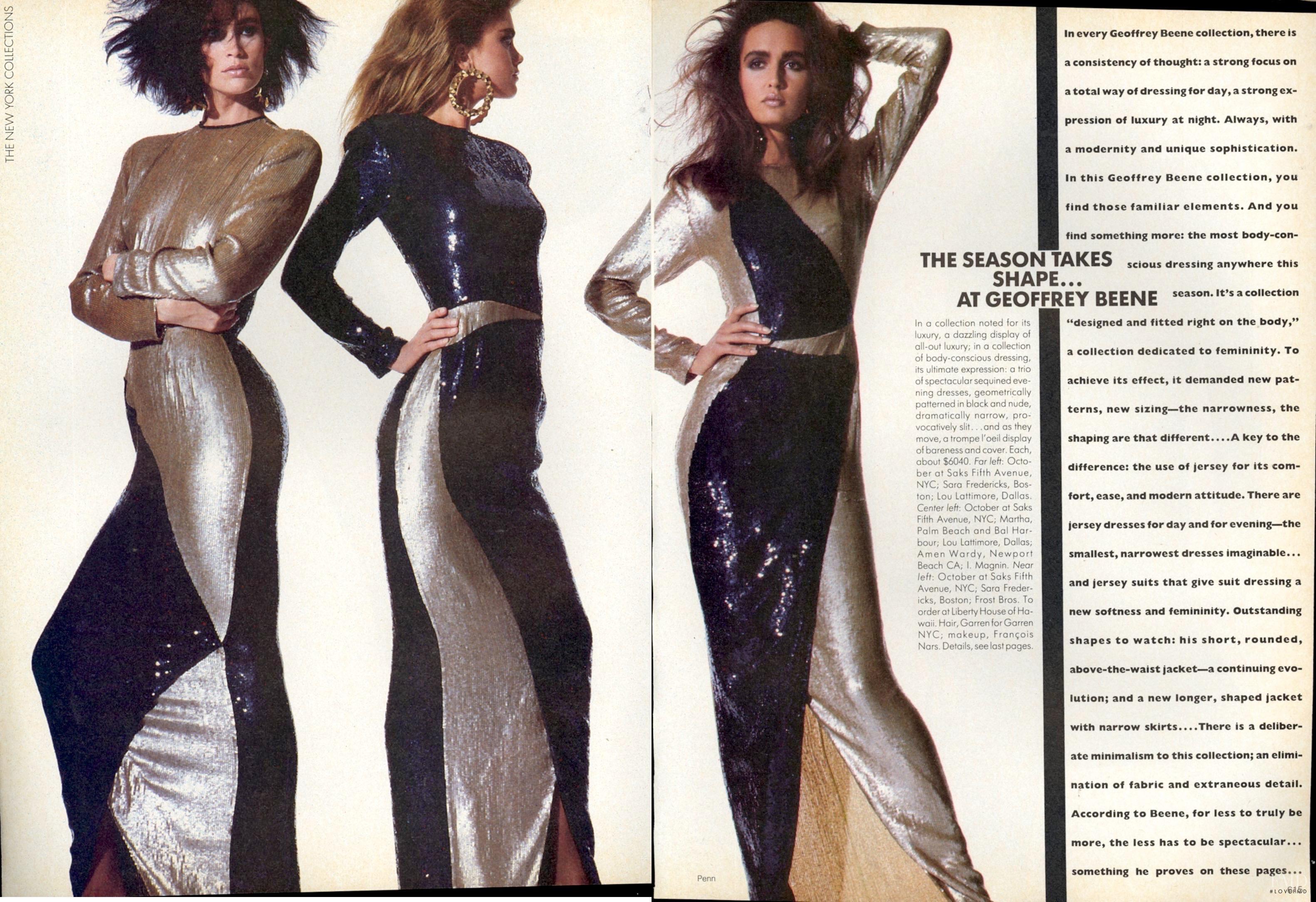 1985 Geoffrey Beene Documented Black & Gold Fully-Sequin 'Cindy Crawford' Gown For Sale 1