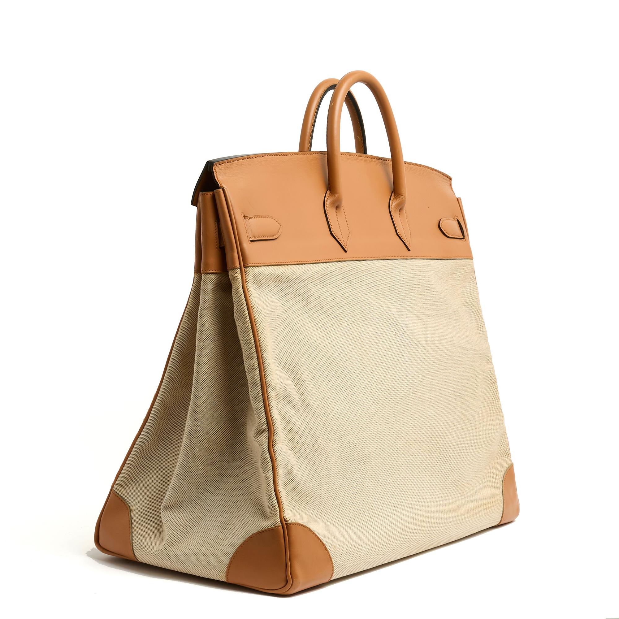 1985 Hermes HAC Sac Voyage Haut a courroies 50 Travel Bag In Good Condition In PARIS, FR