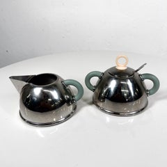 1985 Iconic Alessi Sugar Bowl + Creamer designed by Michael Graves