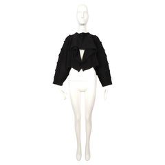 1985 ISSEY MIYAKE anthrazitfarbener drapierter RUNWAY-Pullover