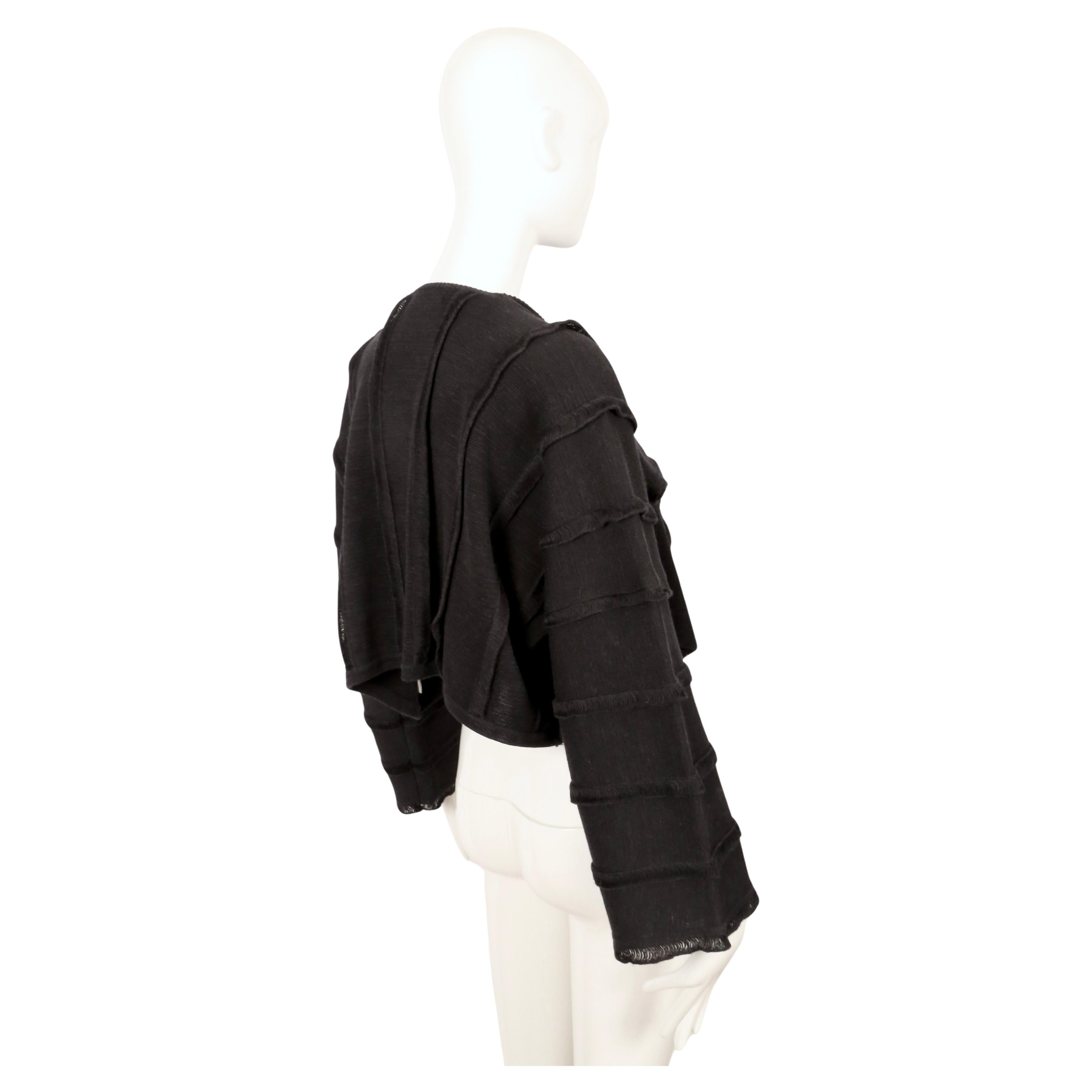 Women's 1985 ISSEY MIYAKE charcoal draped sweater For Sale