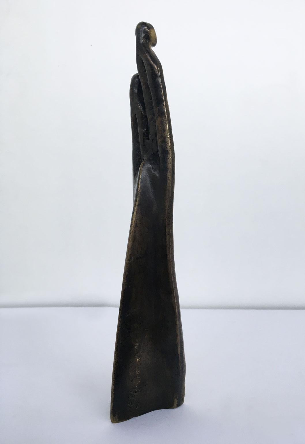 1985 Italy Bronze Abstract Sculpture Annie Lambert Vento  Wind For Sale 8