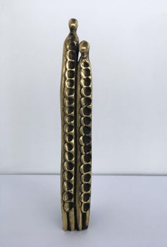 1985 Italy Bronze Abstract Sculpture Annie Lambert Vento  Wind