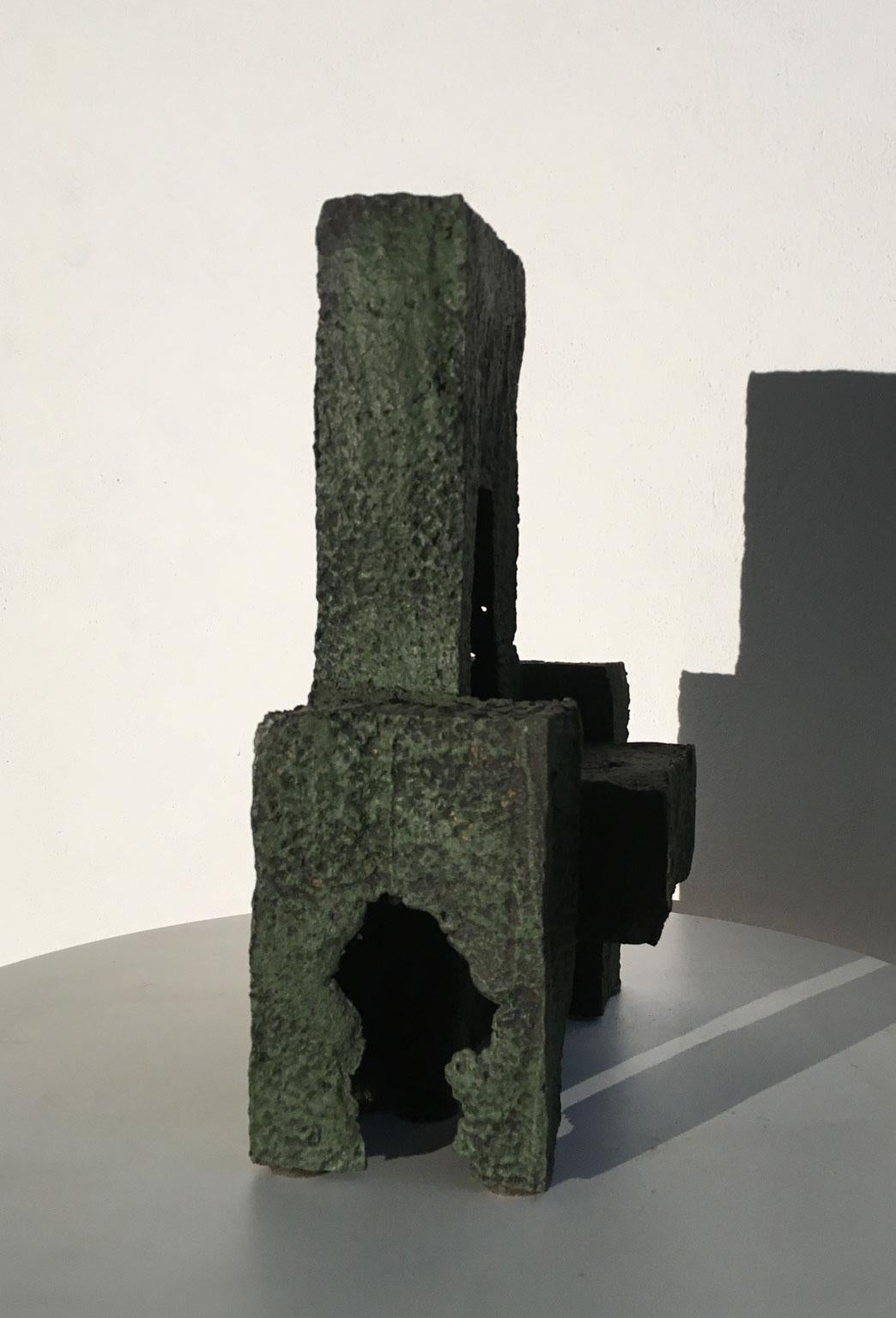Abstrakte Skulptur aus Gusseisen von Urano Palma, Thron aus Gusseisen, Italien, 1985 im Angebot 2