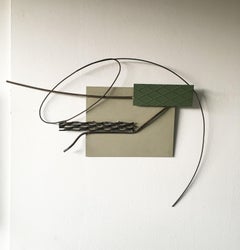 1985 Italy Iron Abstract Sculpture by Alex Corno Confini Borders