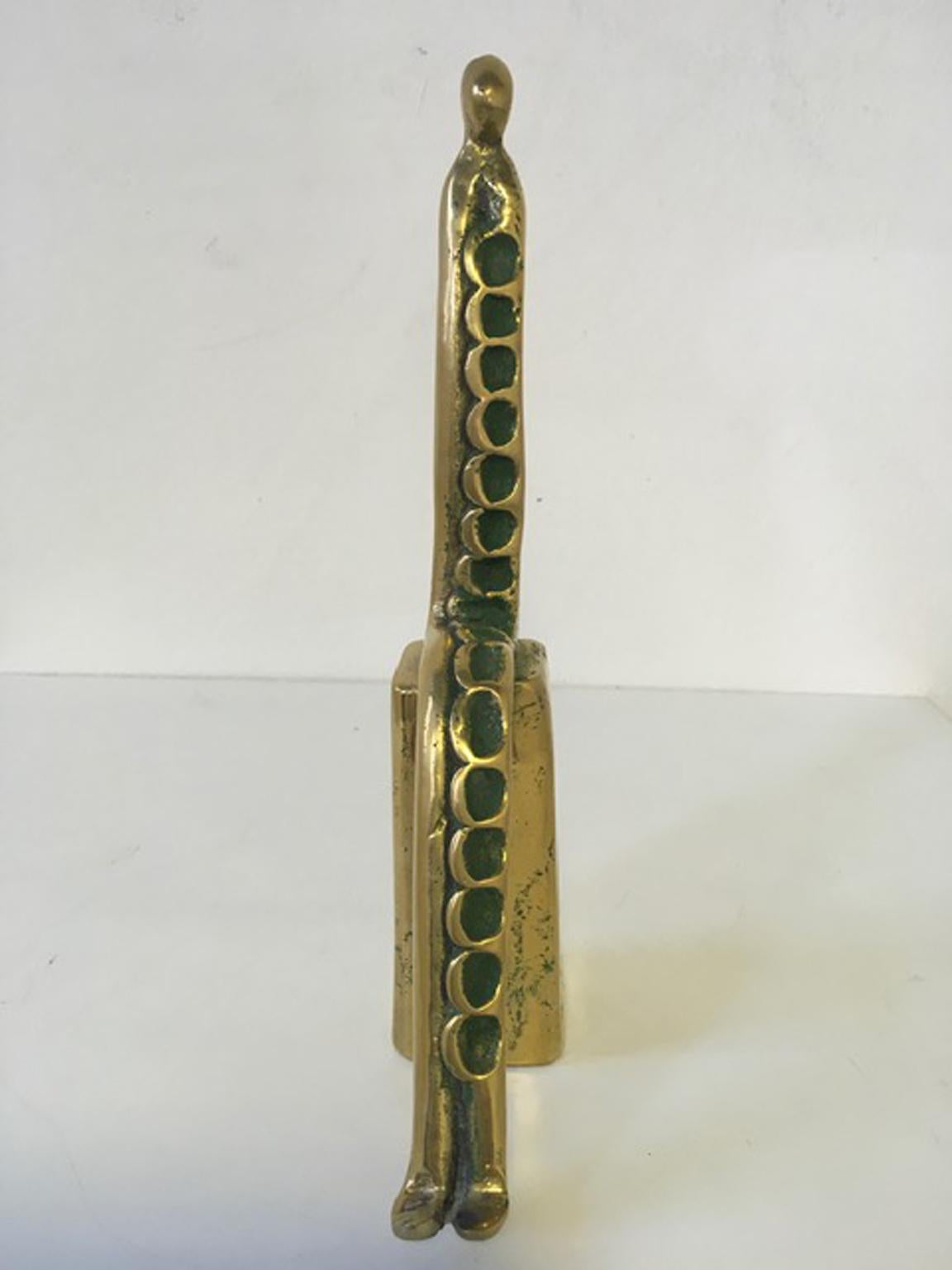 1985 Italy Post Modern Abstract Bronze Sculpture by Annie Lambert For Sale 3
