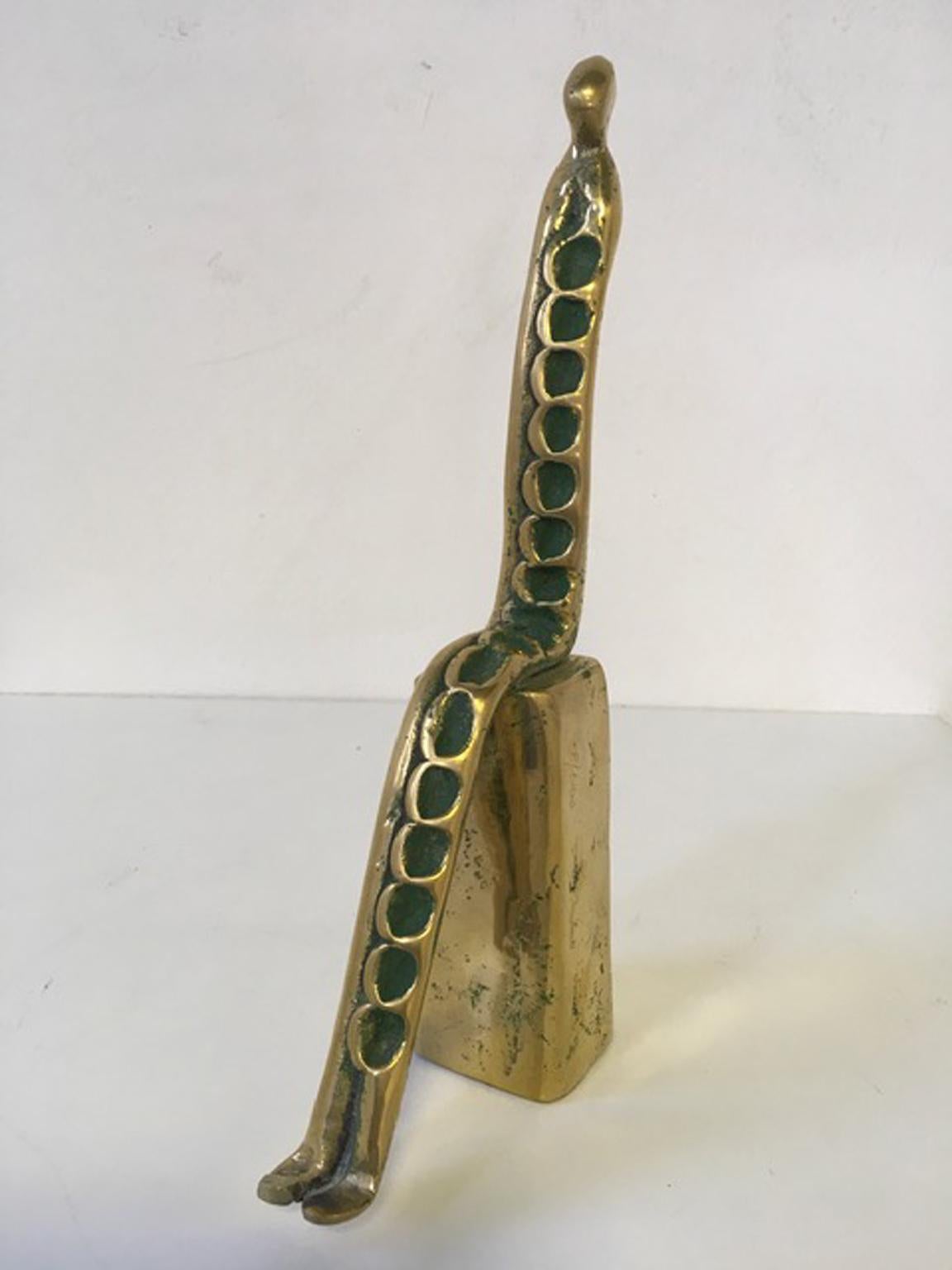 1985 Italy Post Modern Abstract Bronze Sculpture by Annie Lambert For Sale 4