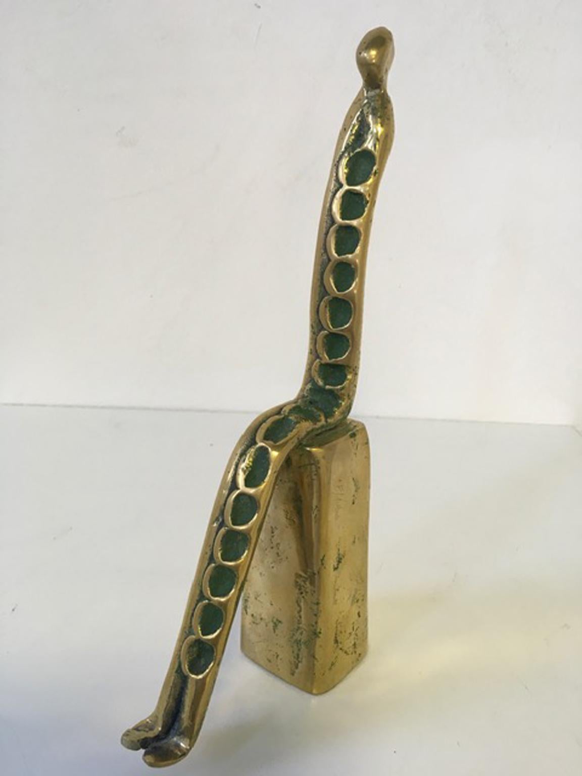 1985 Italy Post Modern Abstract Bronze Sculpture by Annie Lambert For Sale 6