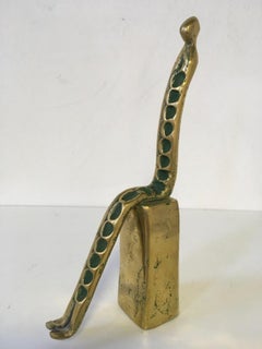1985 Italy Post Modern Abstract Bronze Sculpture by Annie Lambert