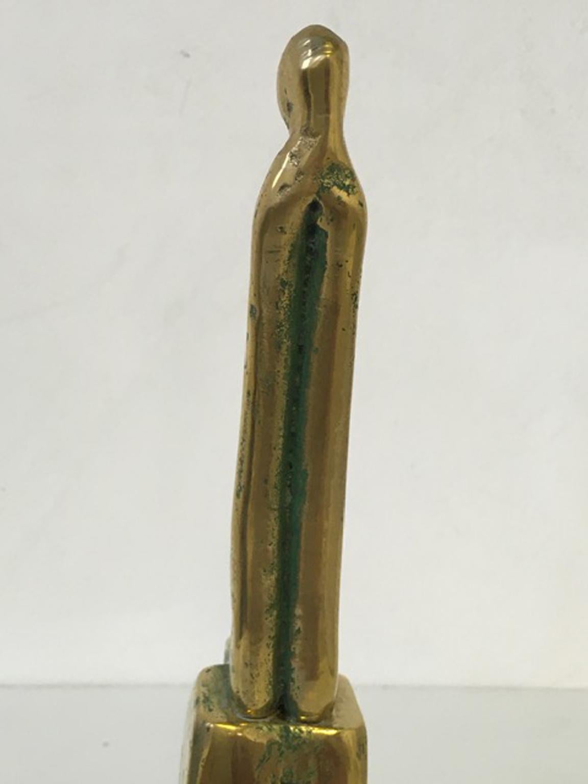 20th Century 1985 Italy Post Modern Abstract Bronze Sculpture by Annie Lambert For Sale