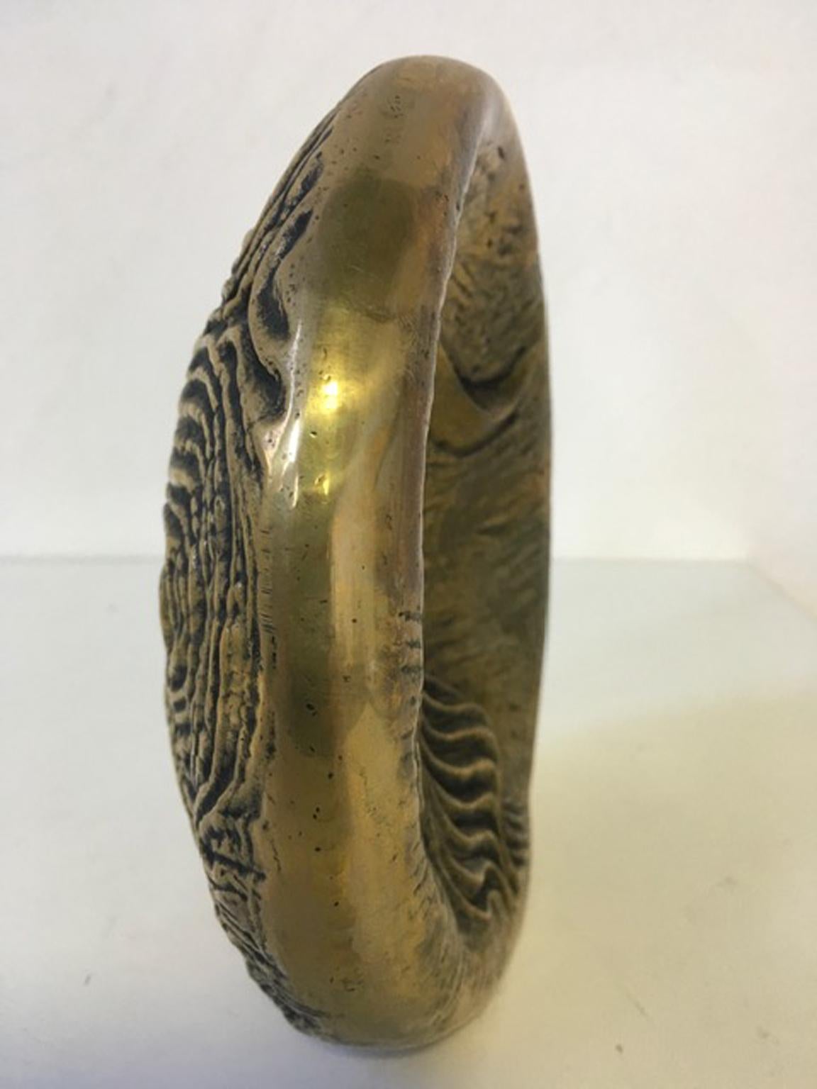 1985 Italy Post Modern Abstract Bronze Sculpture the Moon For Sale 10