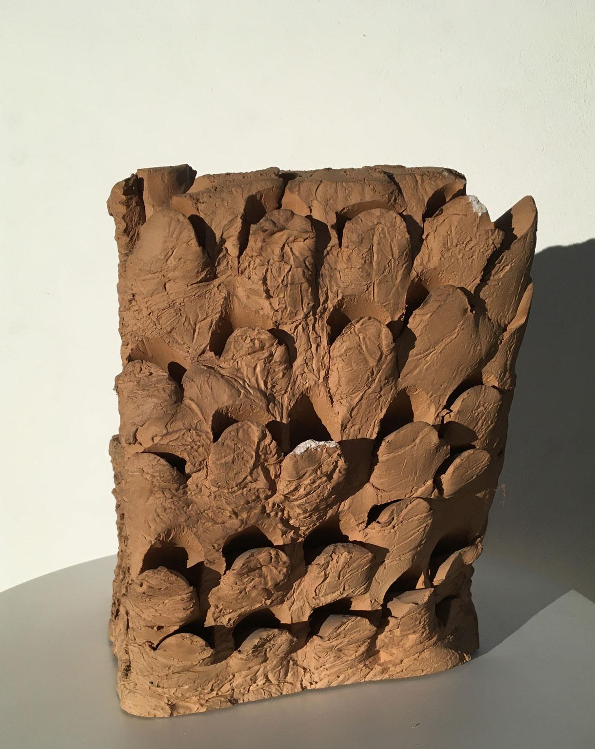 1985 Italy Terracotta Abstract Sculpture by Urano Palma Terracotta Throne For Sale 10