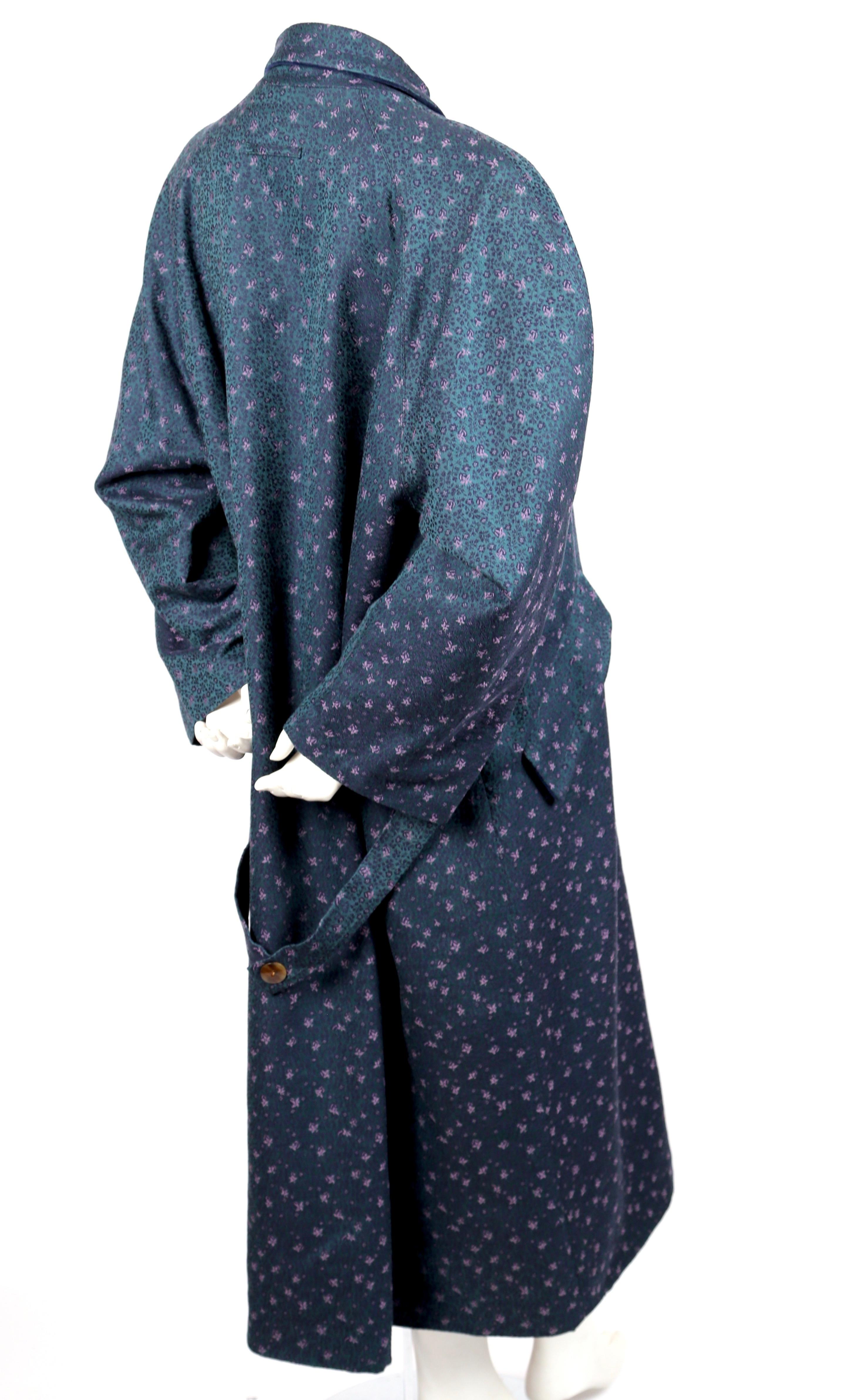 1985 JEAN PAUL GAULTIER for GIBO oversized floral jacquard RUNWAY coat In Good Condition For Sale In San Fransisco, CA
