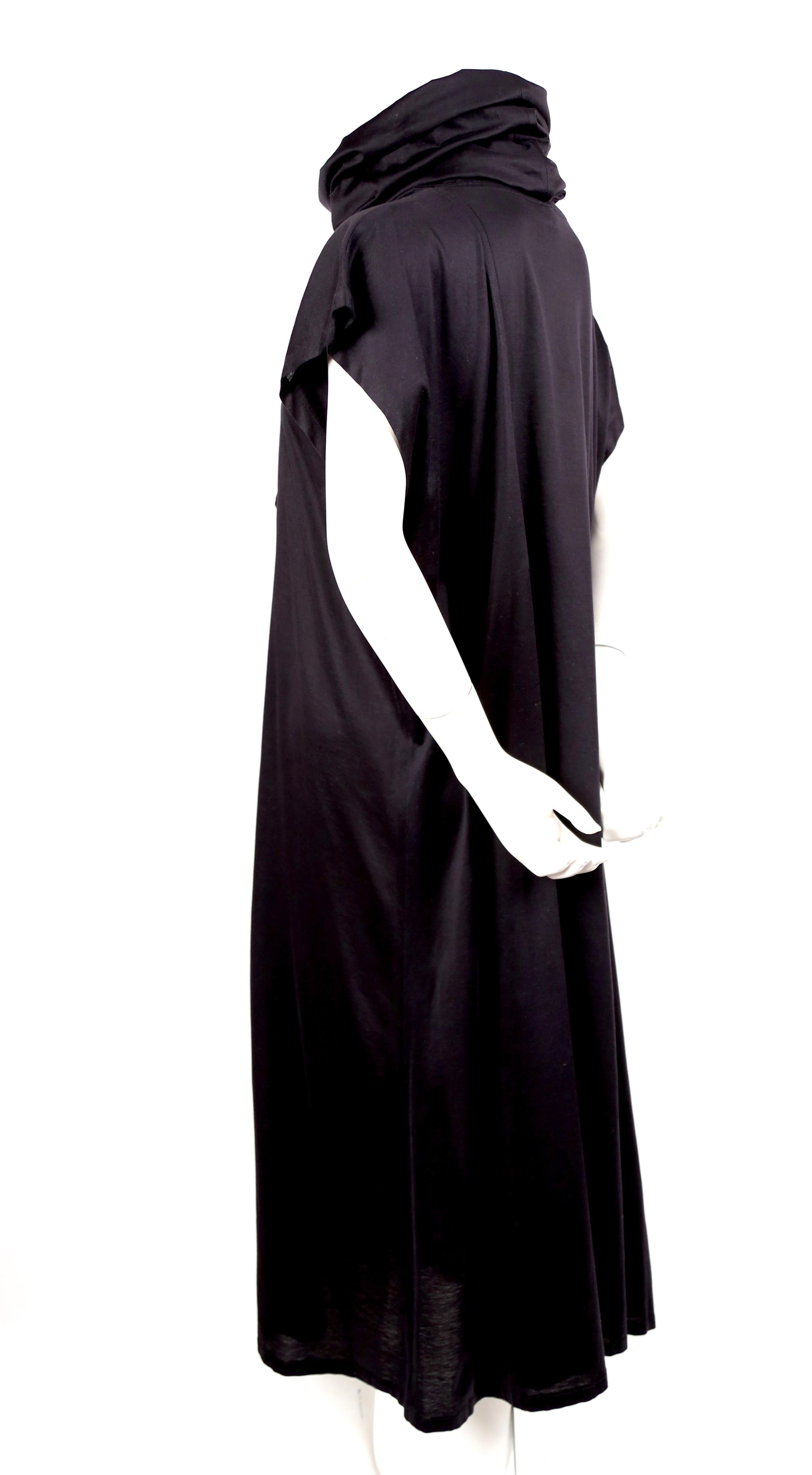 Noir KENZO - Robe de défilé en jersey de coton de qualité supérieure avec poche, 1985 en vente