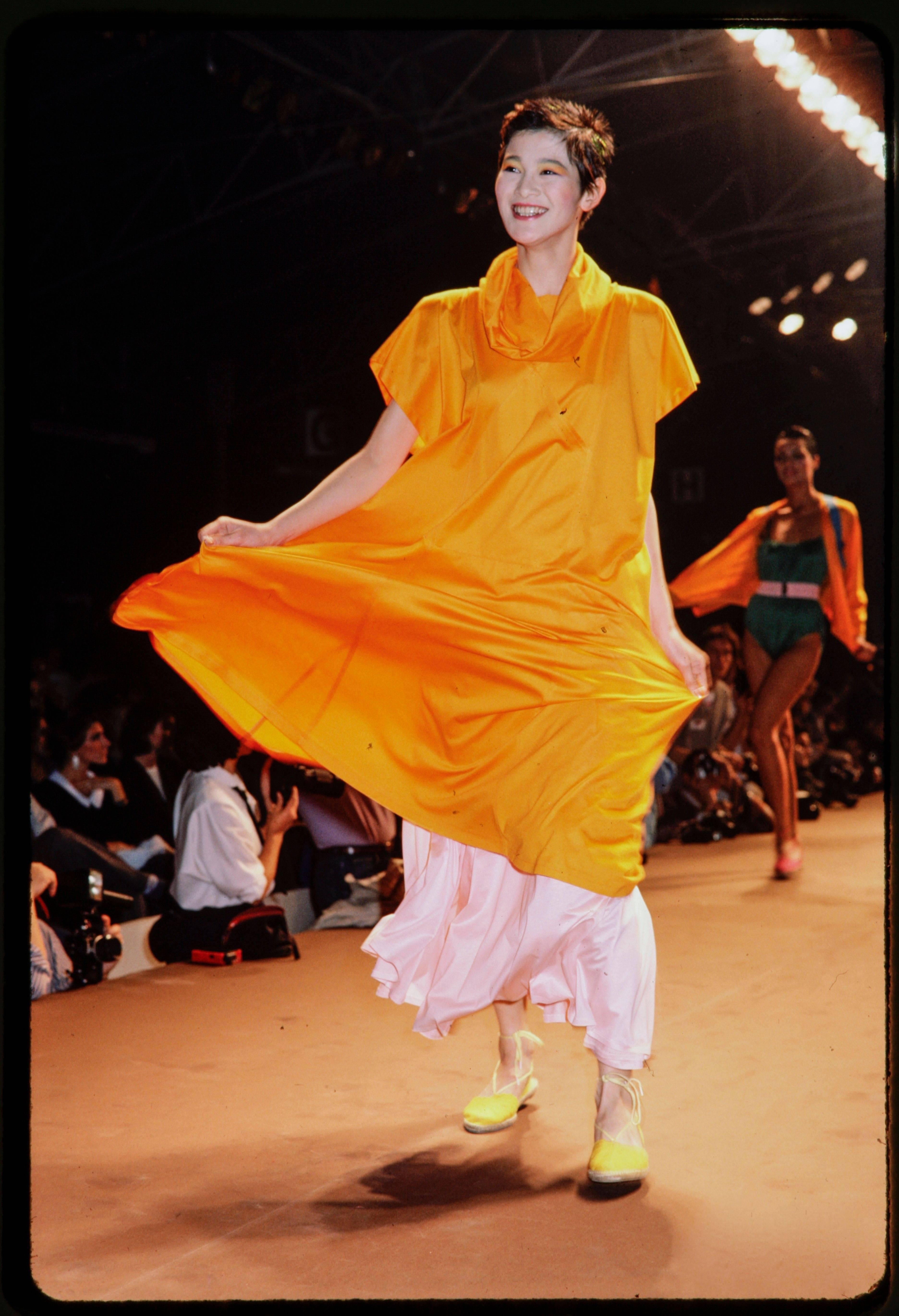 1985 KENZO fine gauge cotton jersey runway dress with pocket 1
