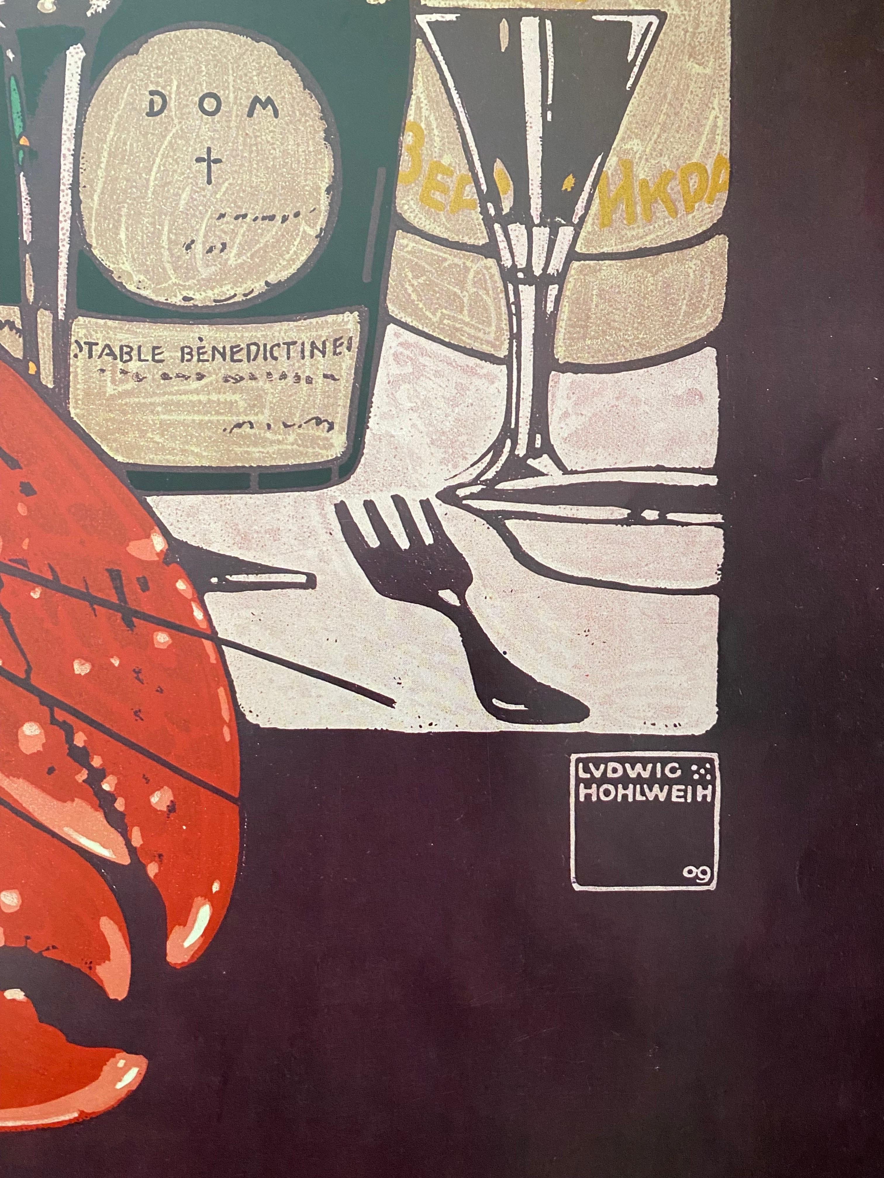Affiche publicitaire « Wildhelm Mozer » de Ludwig Hohlwein, 1985 en vente 4