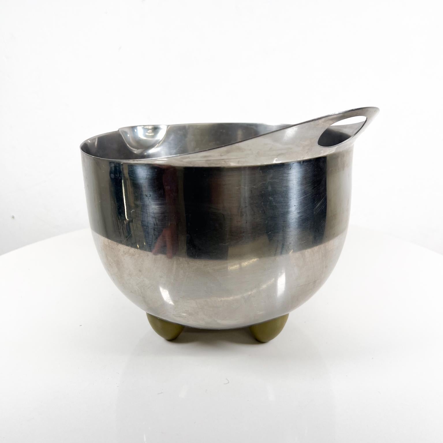 Modern 1985 Michael Graves Design Stainless Steel Footed Mixing Bowl For Sale