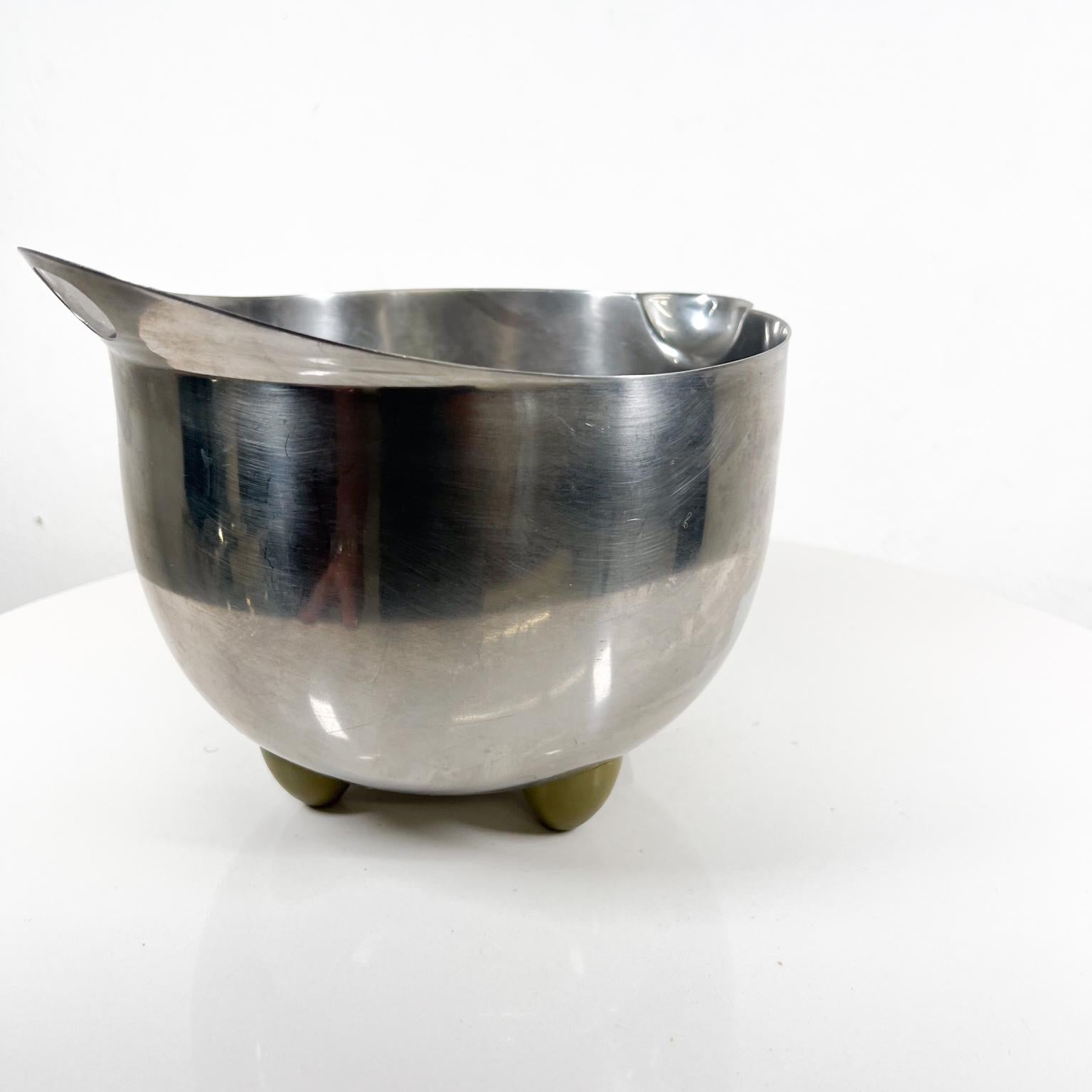 Late 20th Century 1985 Michael Graves Design Stainless Steel Footed Mixing Bowl For Sale