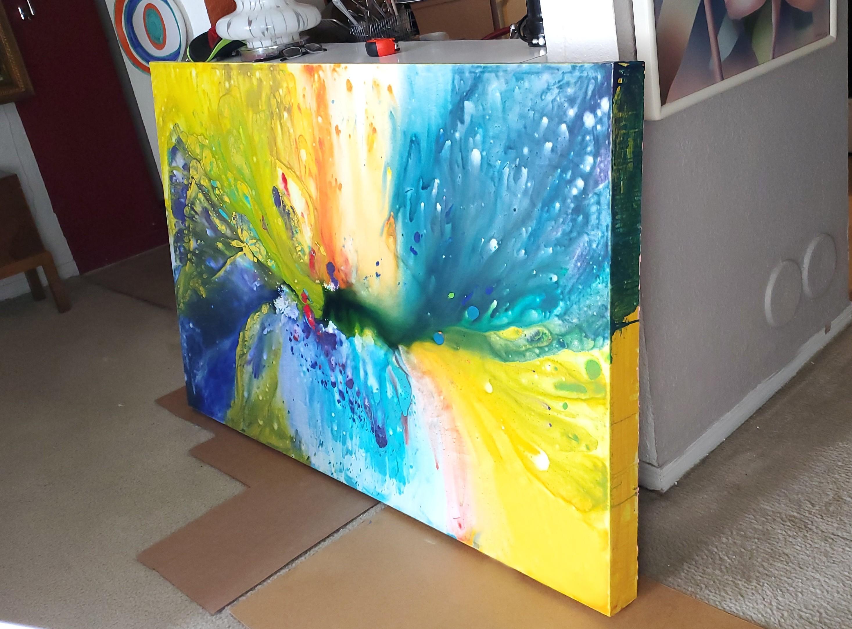 1985 Monumental Abstract Expressionist Acrylic Painting by Sherry Williams For Sale 6