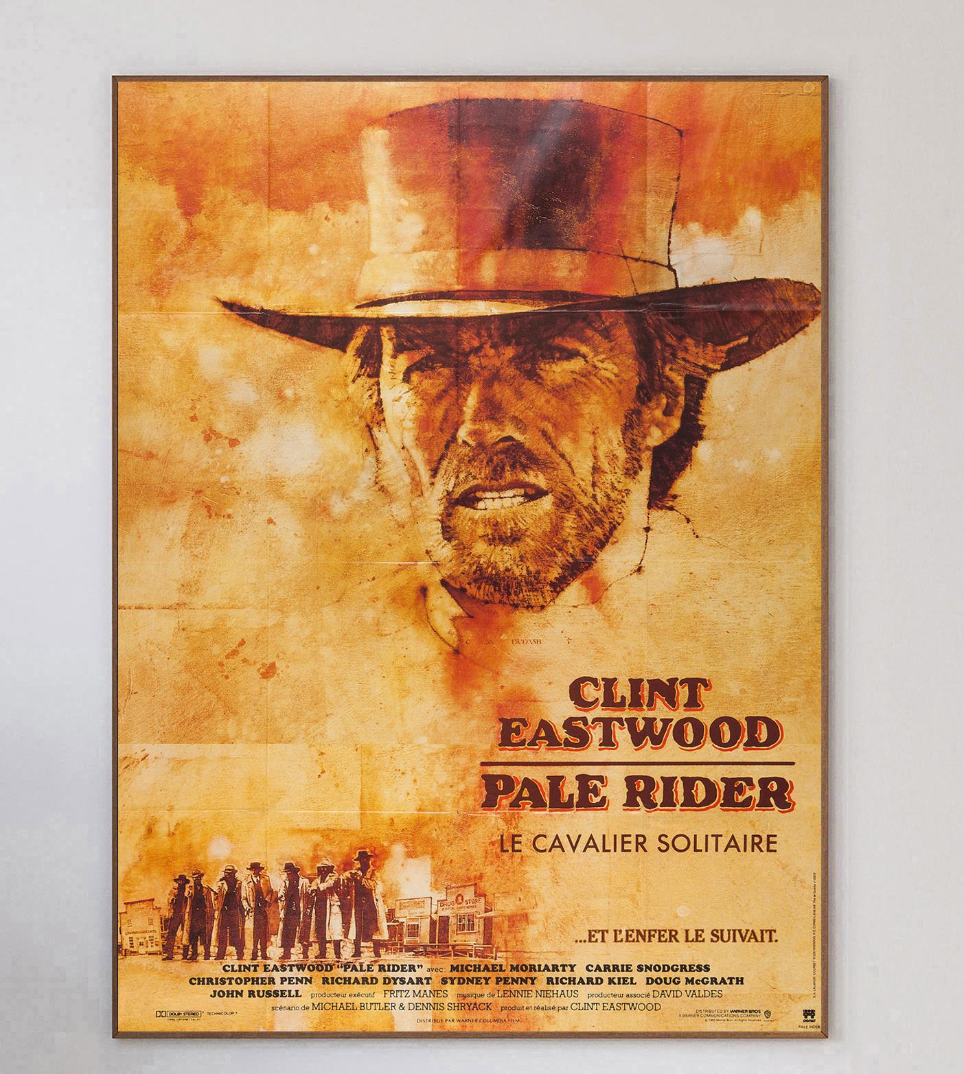 1985 Pale Rider (French) Original Vintage Poster In Good Condition For Sale In Winchester, GB