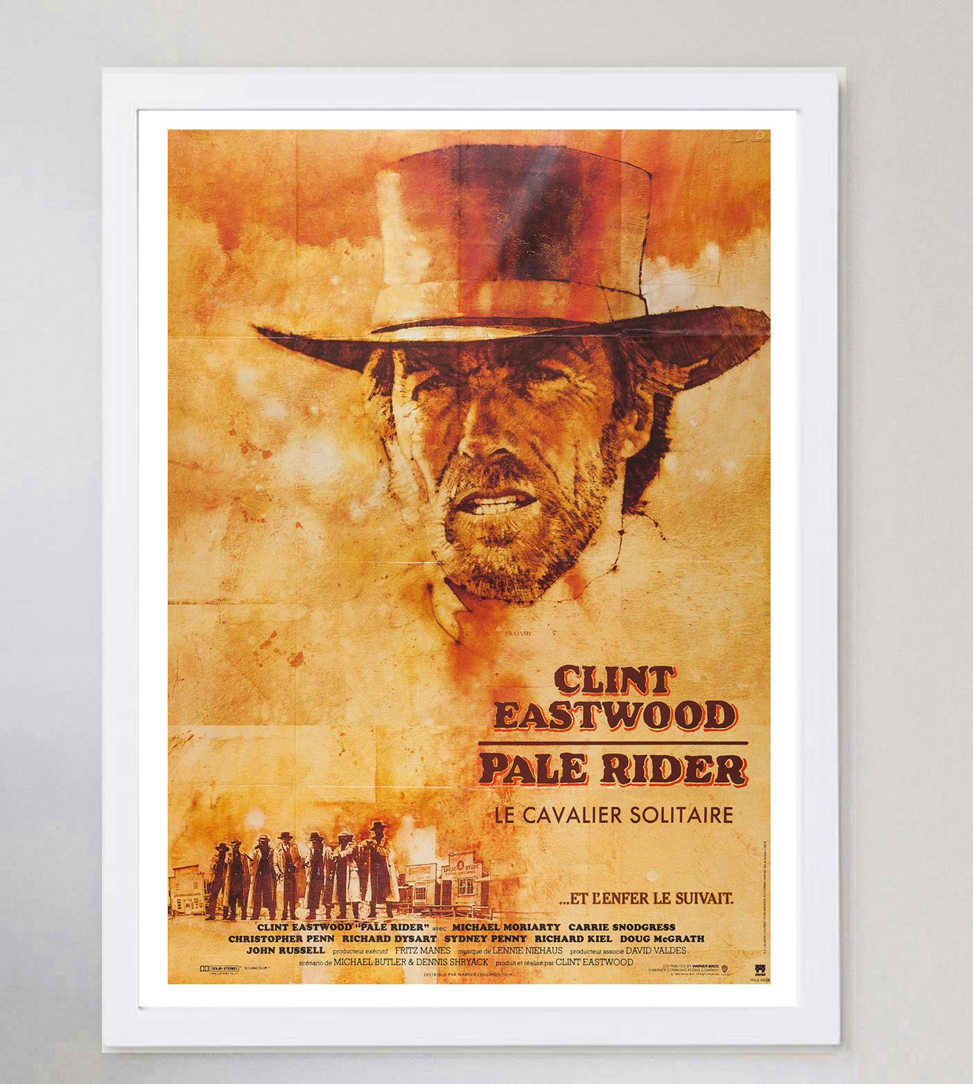 Late 20th Century 1985 Pale Rider (French) Original Vintage Poster For Sale