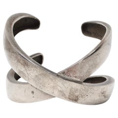 1985 Paloma Picasso for Tiffany & Co. Sterling Silver Graffiti X Cuff Bracelet