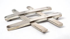 1985 Paloma Picasso for Tiffany & Co. Sterling Silver Hashtag Brooch