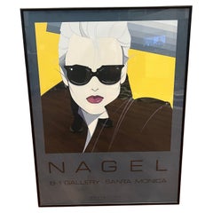 Vintage 1985 Patrick Nagel Santa Monica Poster B-1 Gallery Exhibition