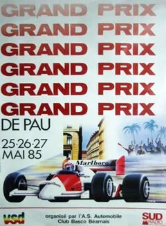 Affiche originale du Grand Prix de Pau de 1985