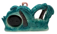 1985 Pink Bobblehead Flamingo & Palm Tree Model 996 Clock by Sarsaparilla Japan