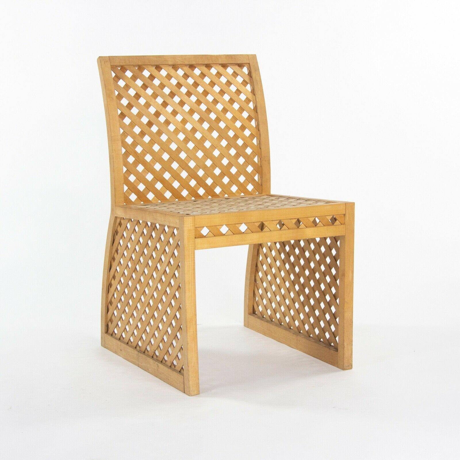 1985 Prototype Richard Schultz Wooden Outdoor Collection Dining Chair 3