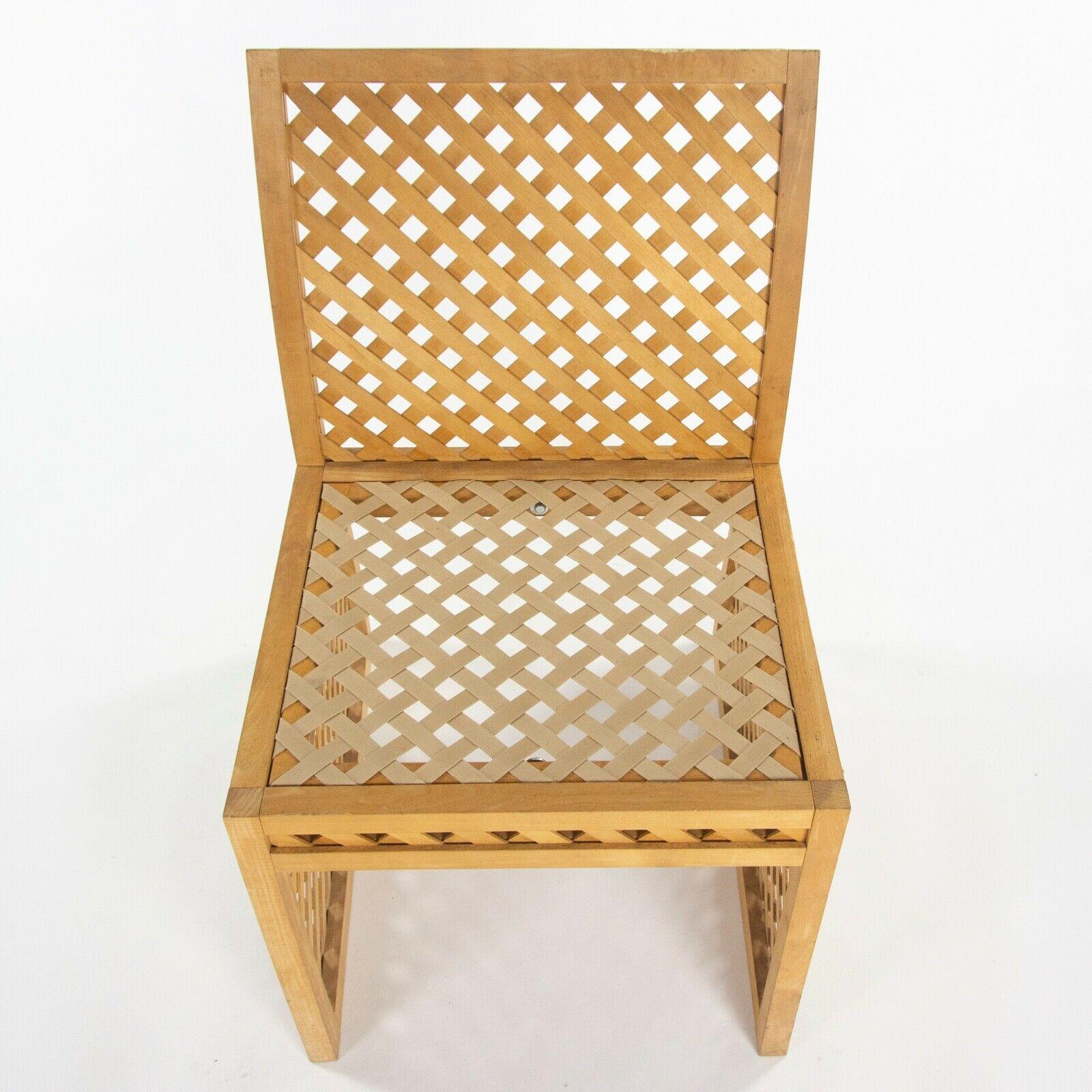 1985 Prototype Richard Schultz Wooden Outdoor Collection Dining Chair For Sale 4
