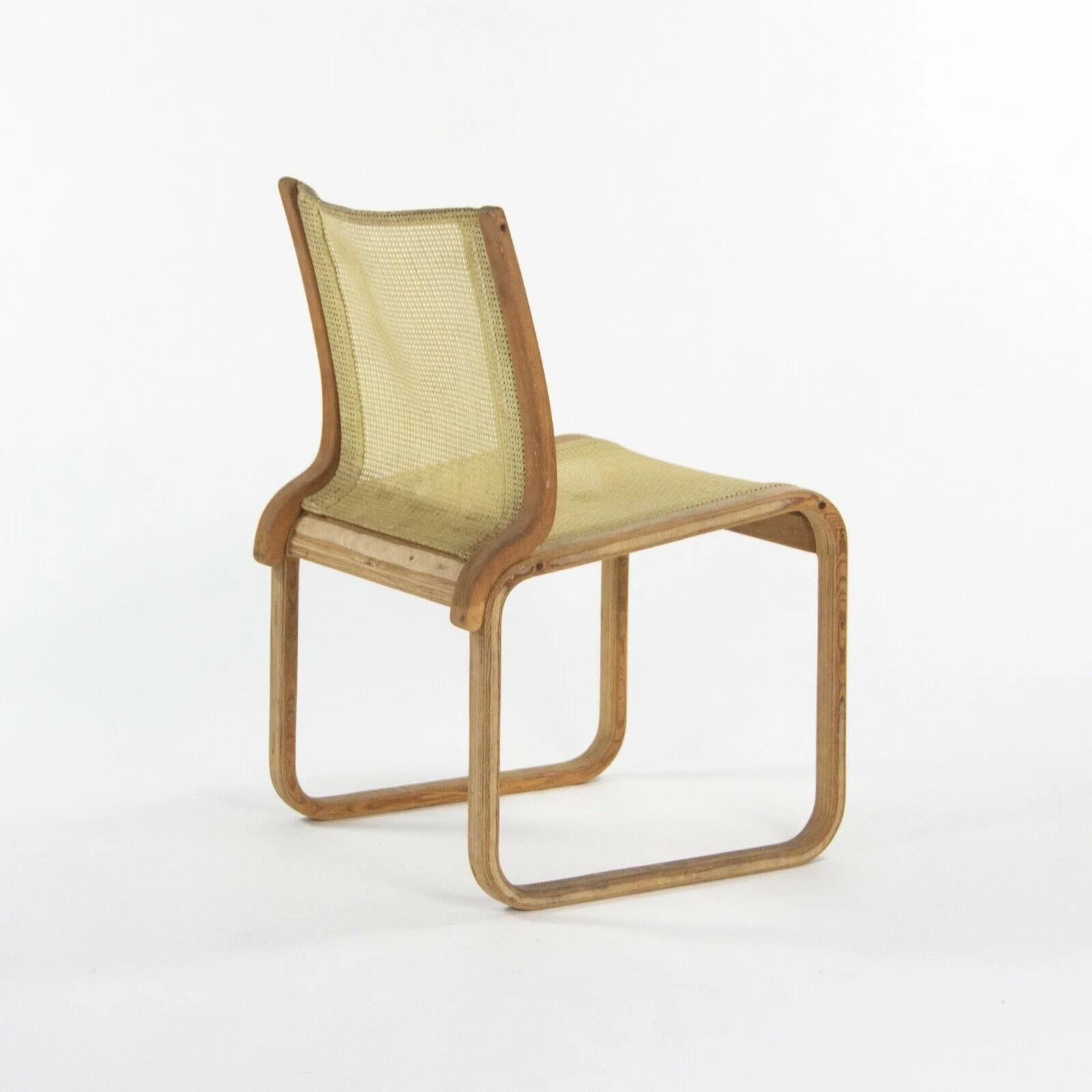 1985 Prototype Richard Schultz Wooden Outdoor Collection Dining Chair In Good Condition For Sale In Philadelphia, PA
