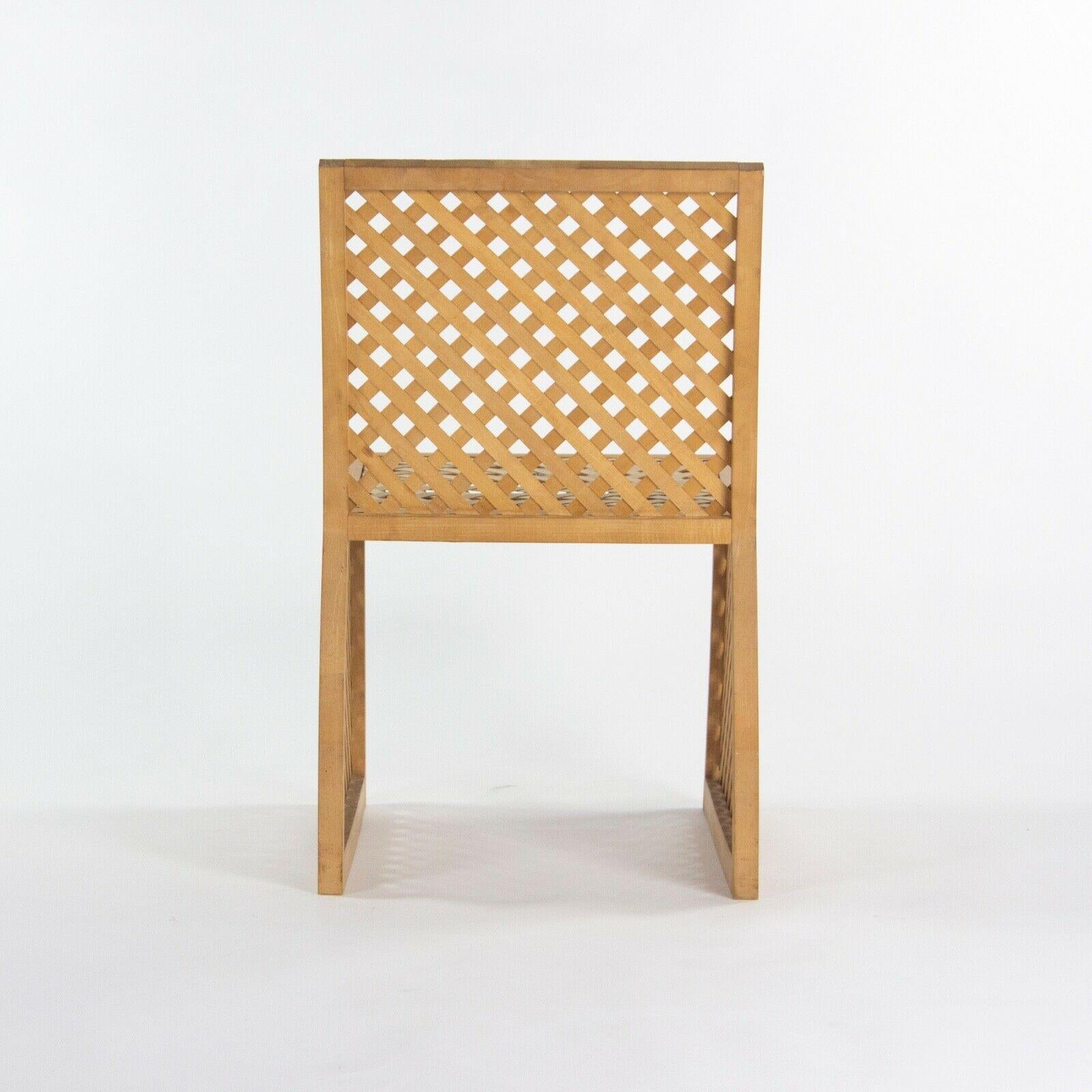 1985 Prototype Richard Schultz Wooden Outdoor Collection Dining Chair In Good Condition In Philadelphia, PA