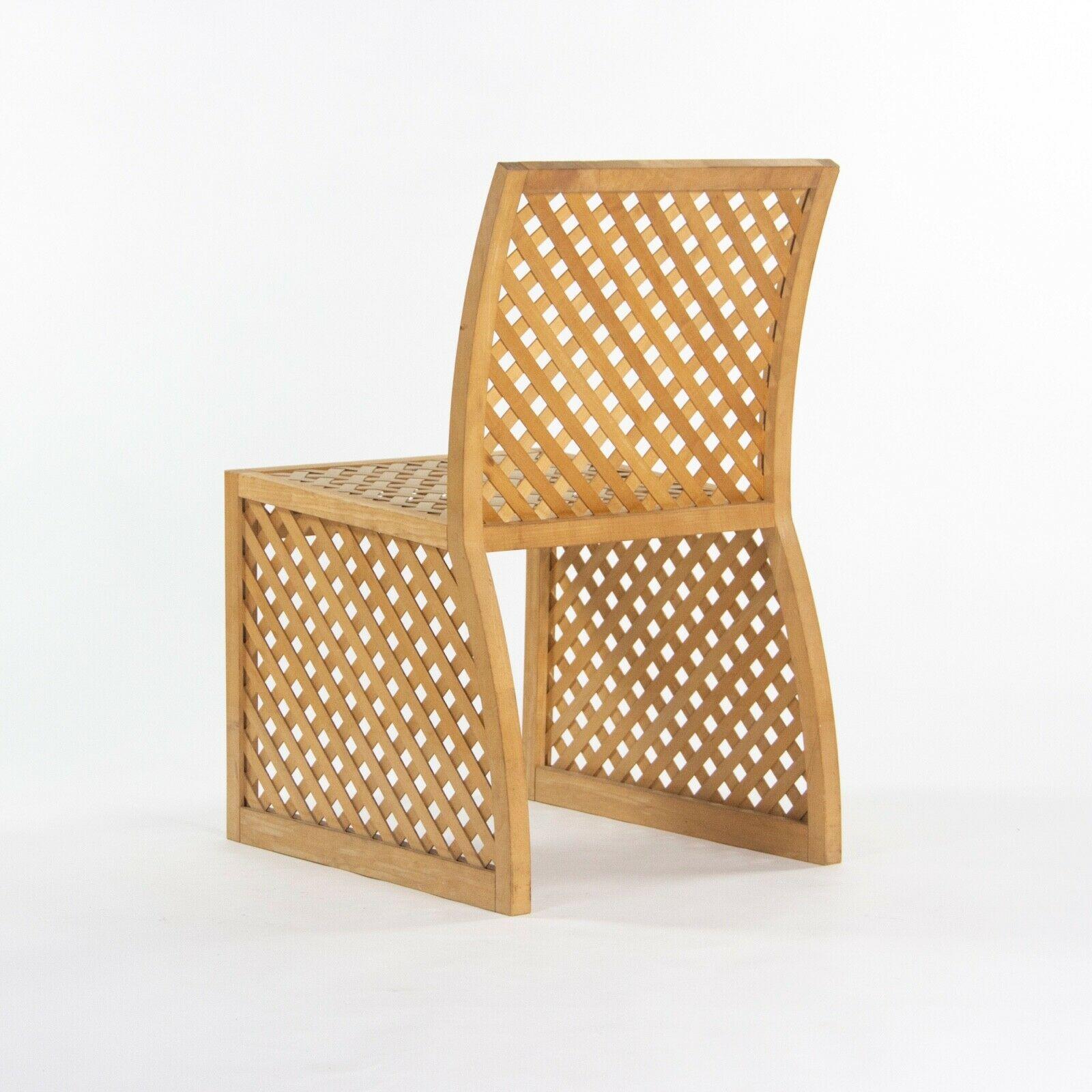 Late 20th Century 1985 Prototype Richard Schultz Wooden Outdoor Collection Dining Chair For Sale