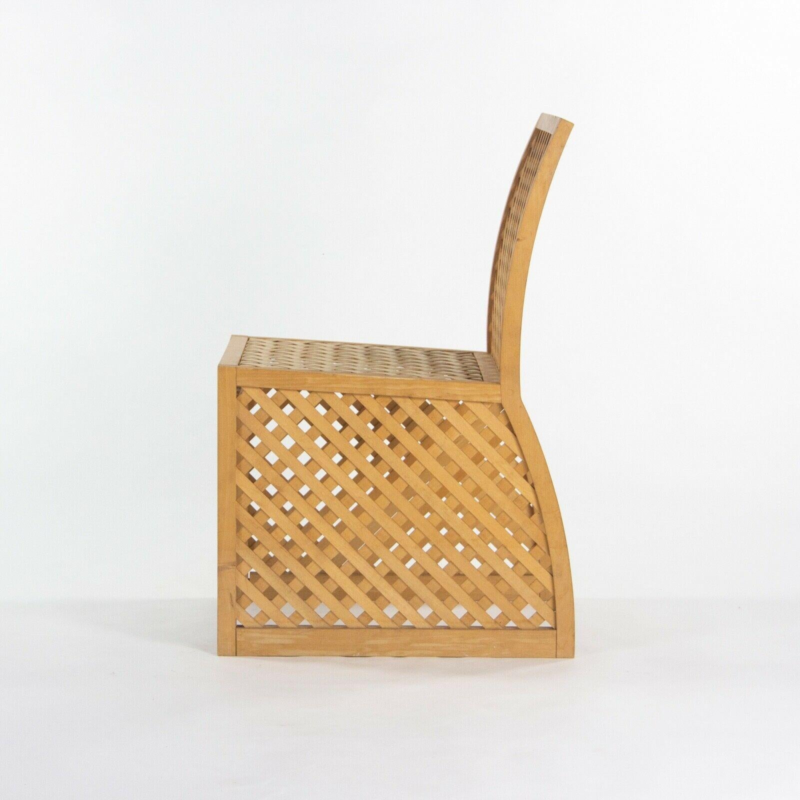 Textile Prototype de chaise de salle à manger de la collection extérieure Richard Schultz en bois, 1985