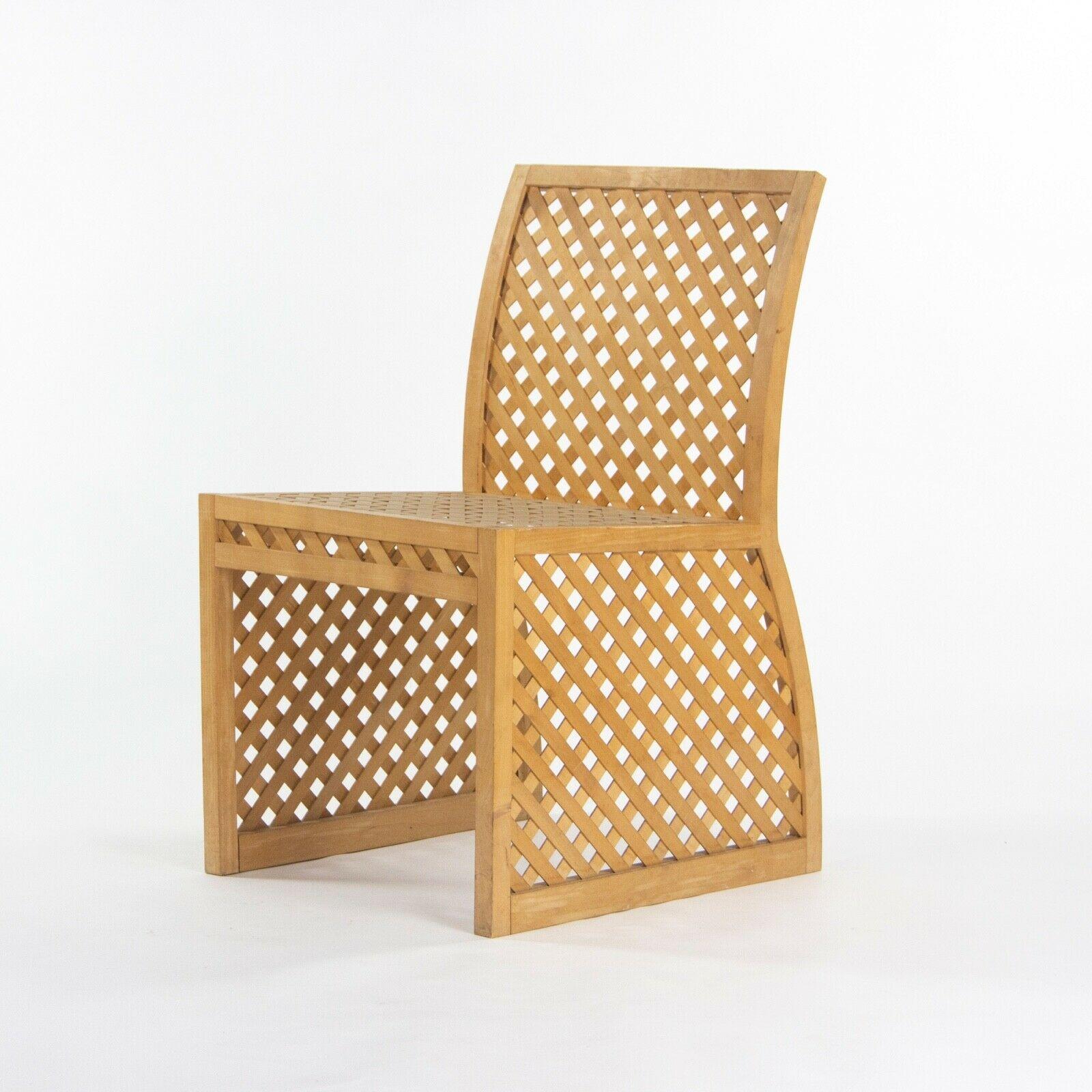 1985 Prototype Richard Schultz Wooden Outdoor Collection Dining Chair For Sale 1