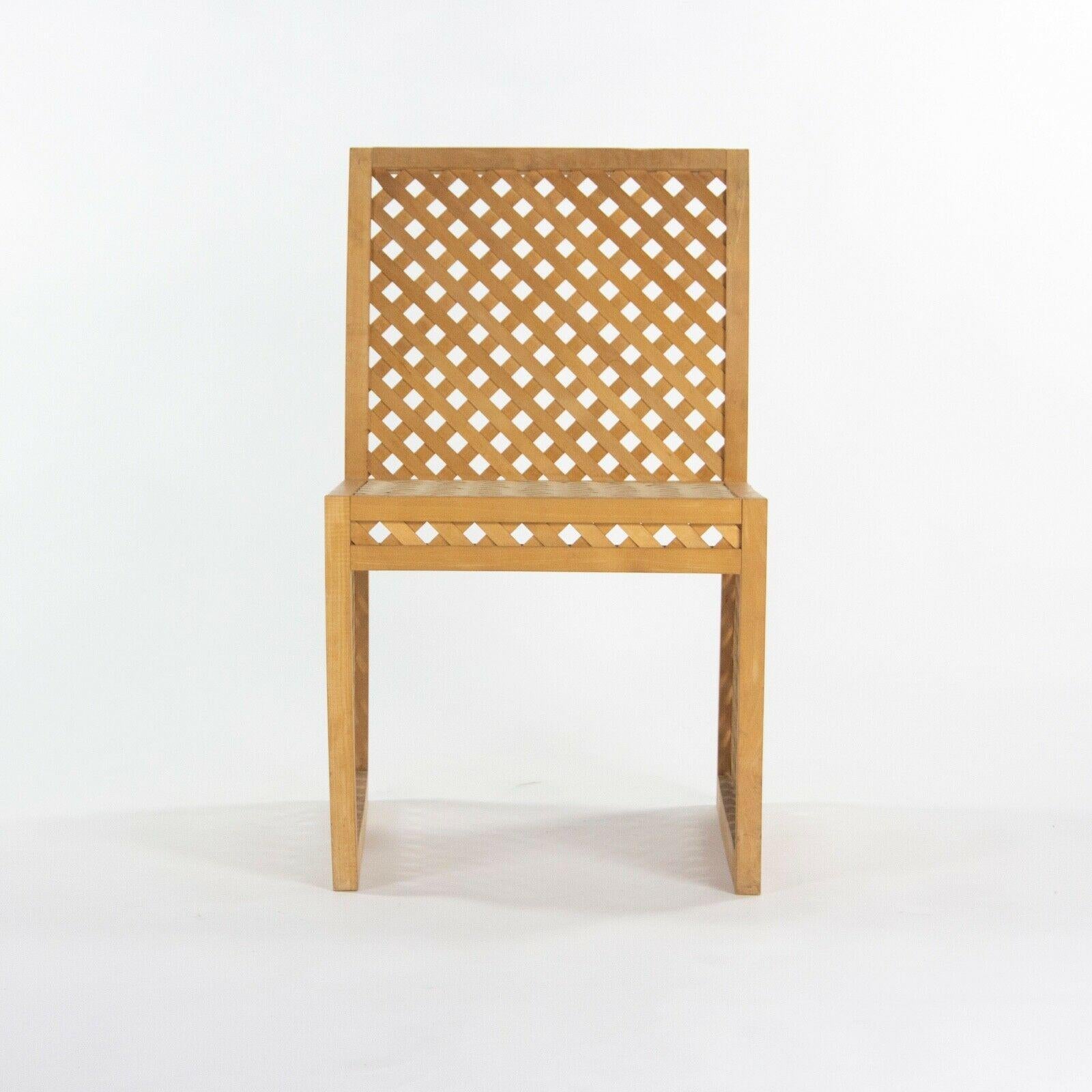1985 Prototype Richard Schultz Wooden Outdoor Collection Dining Chair 2