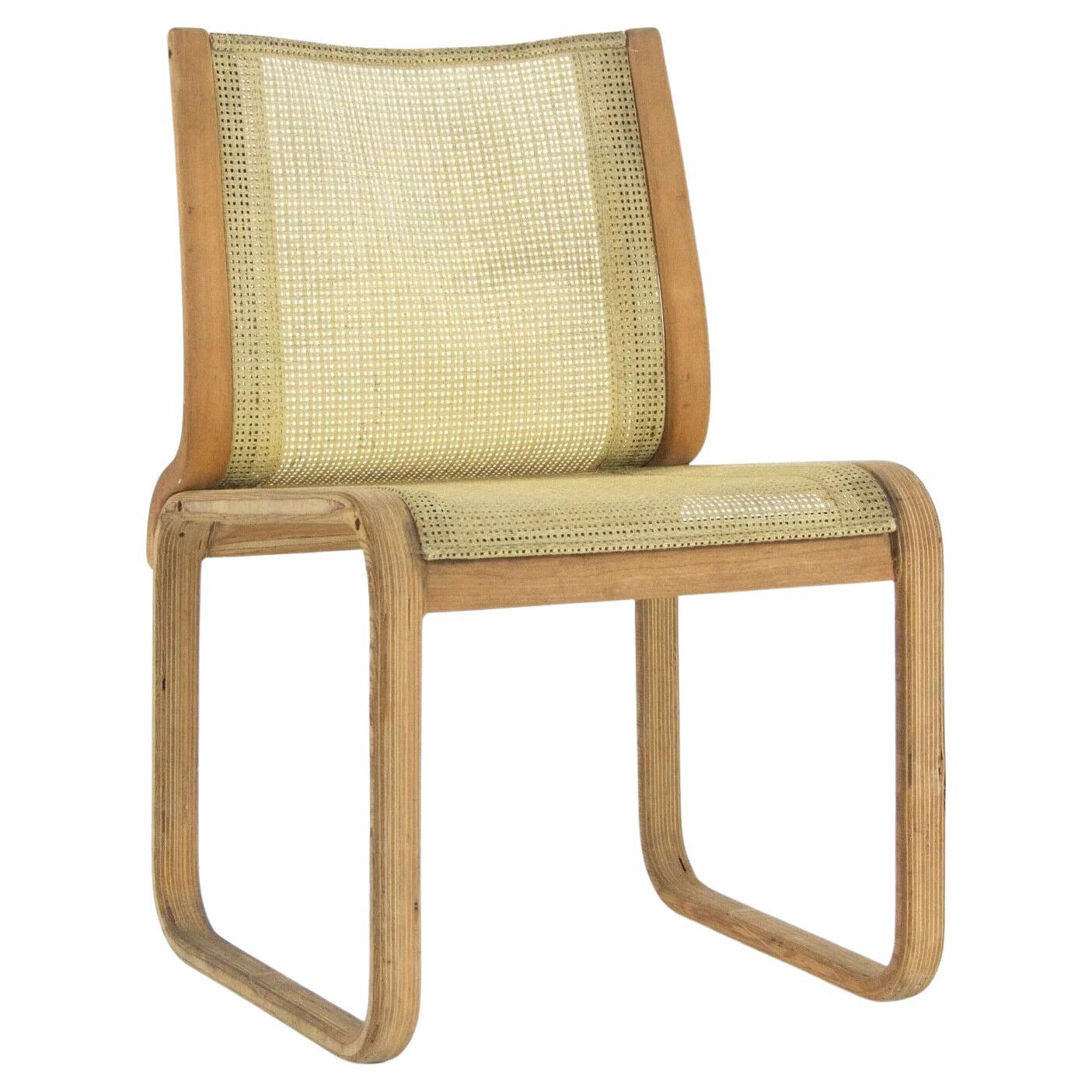 1985 Prototype Richard Schultz Wooden Outdoor Collection Dining Chair For Sale