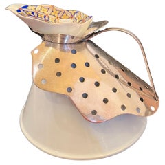 1985 Rara teiera postmoderna in porcellana e argento di Borek Sipek per Driade