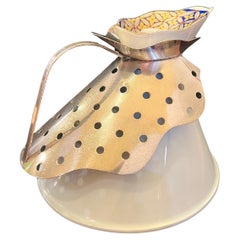 1985 Rare Postmodern Porcelain & Silver Teapot by Borek Sipek for Driade