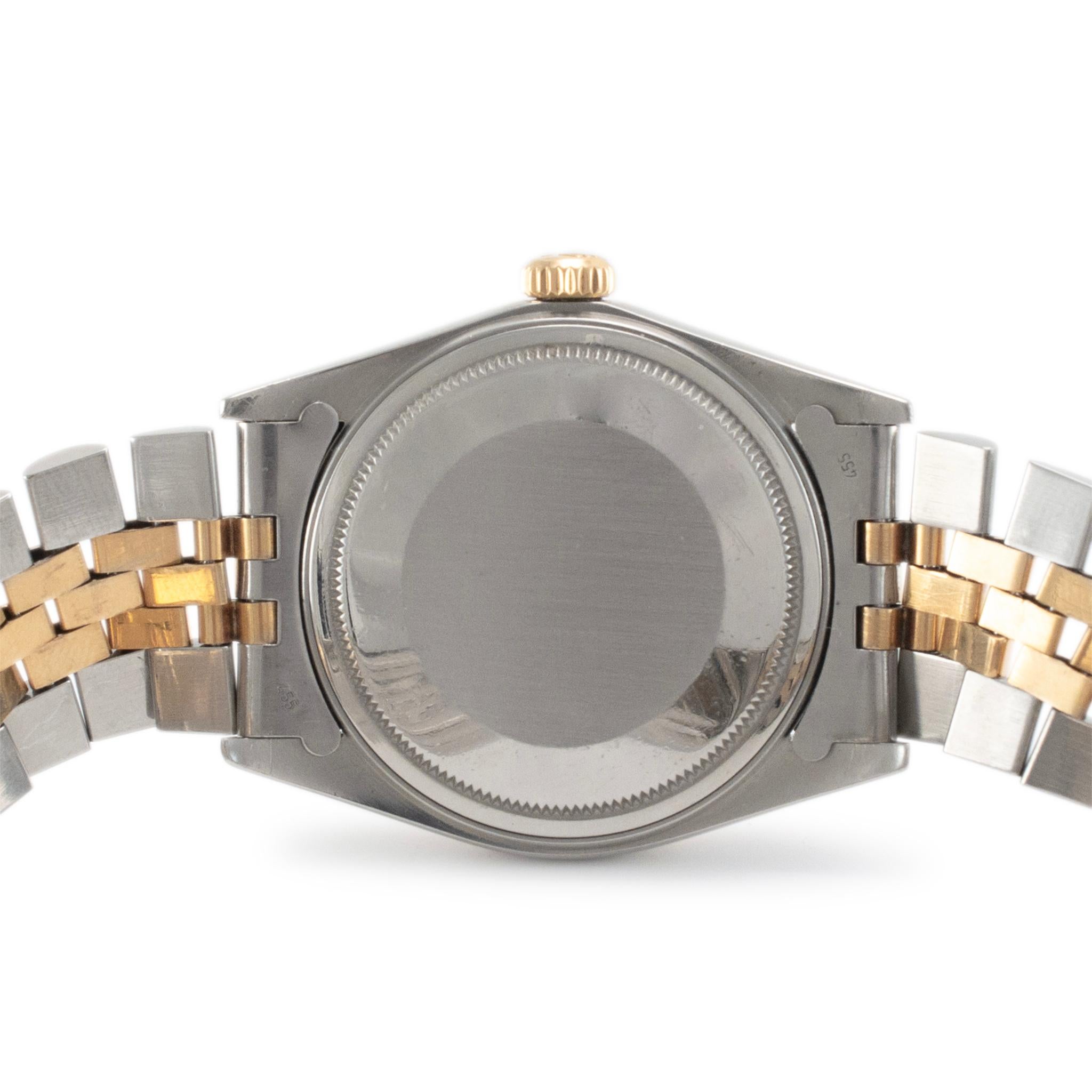Women's or Men's 1985 Rolex Datejust 36MM 16013 Champagne Jubilee 18K Yellow Gold & Steel Watch