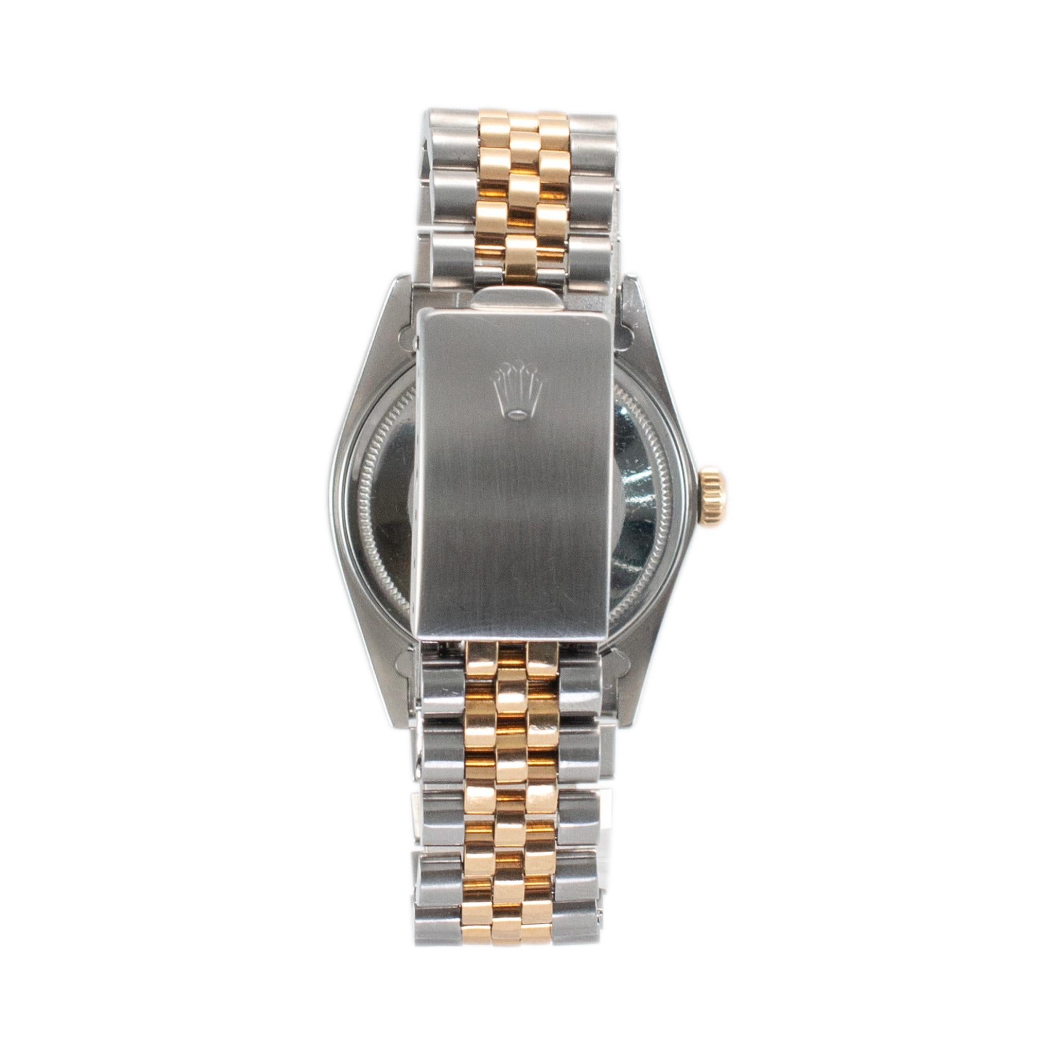 1985 Rolex Datejust 36MM 16013 Champagne Jubilee 18K Yellow Gold & Steel Watch 1