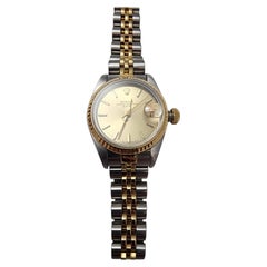 1985 Rolex Ladies Datejust Two Tone Watch 69173 Champagne Dial #25579