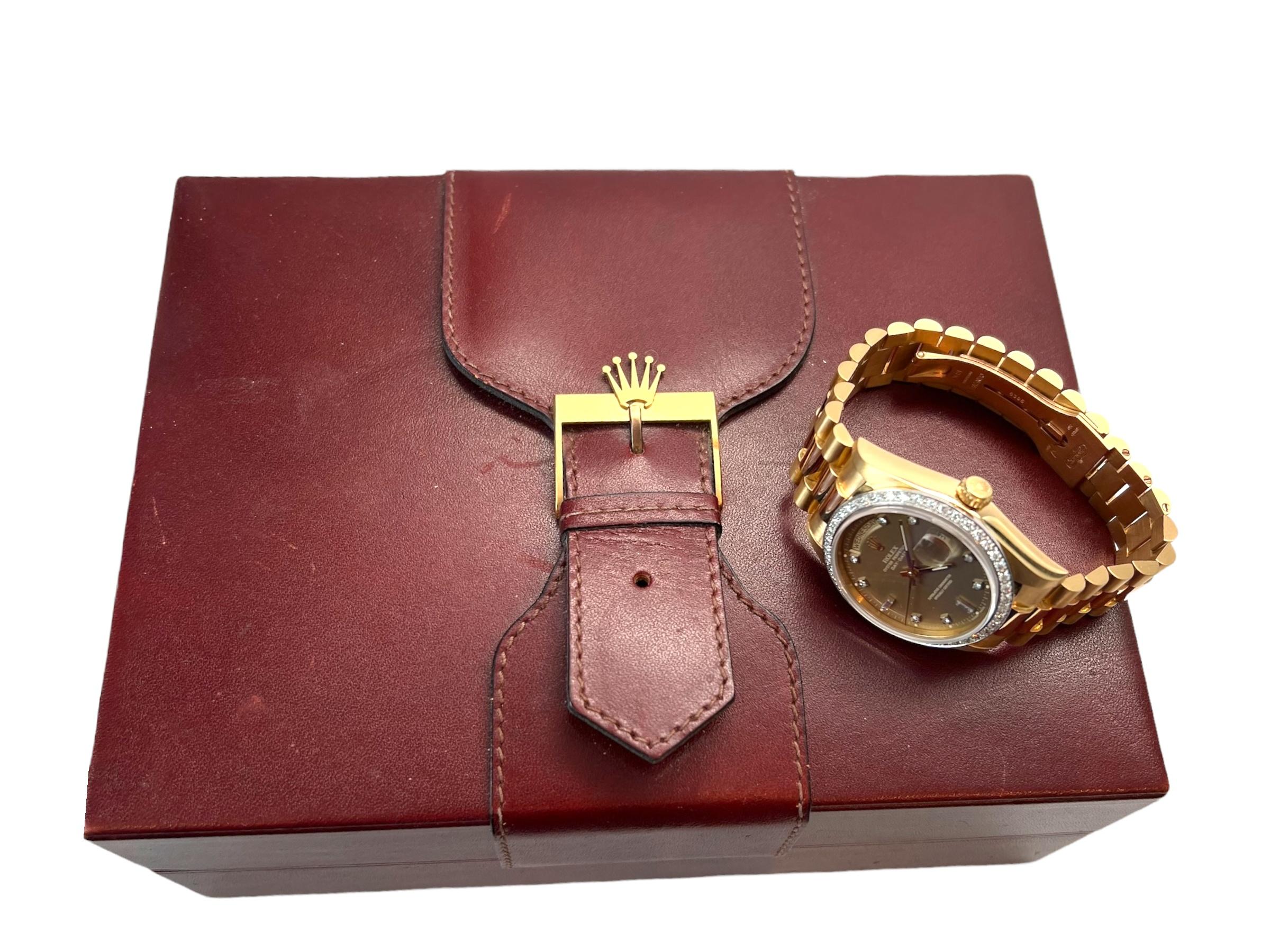 1985 Rolex Men's 18K Yellow Gold President Watch Day Date 18048 w/Box 1