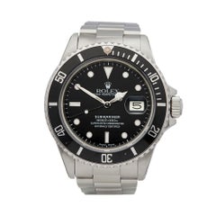 Retro 1985 Rolex Submariner Stainless Steel 16800 Wristwatch