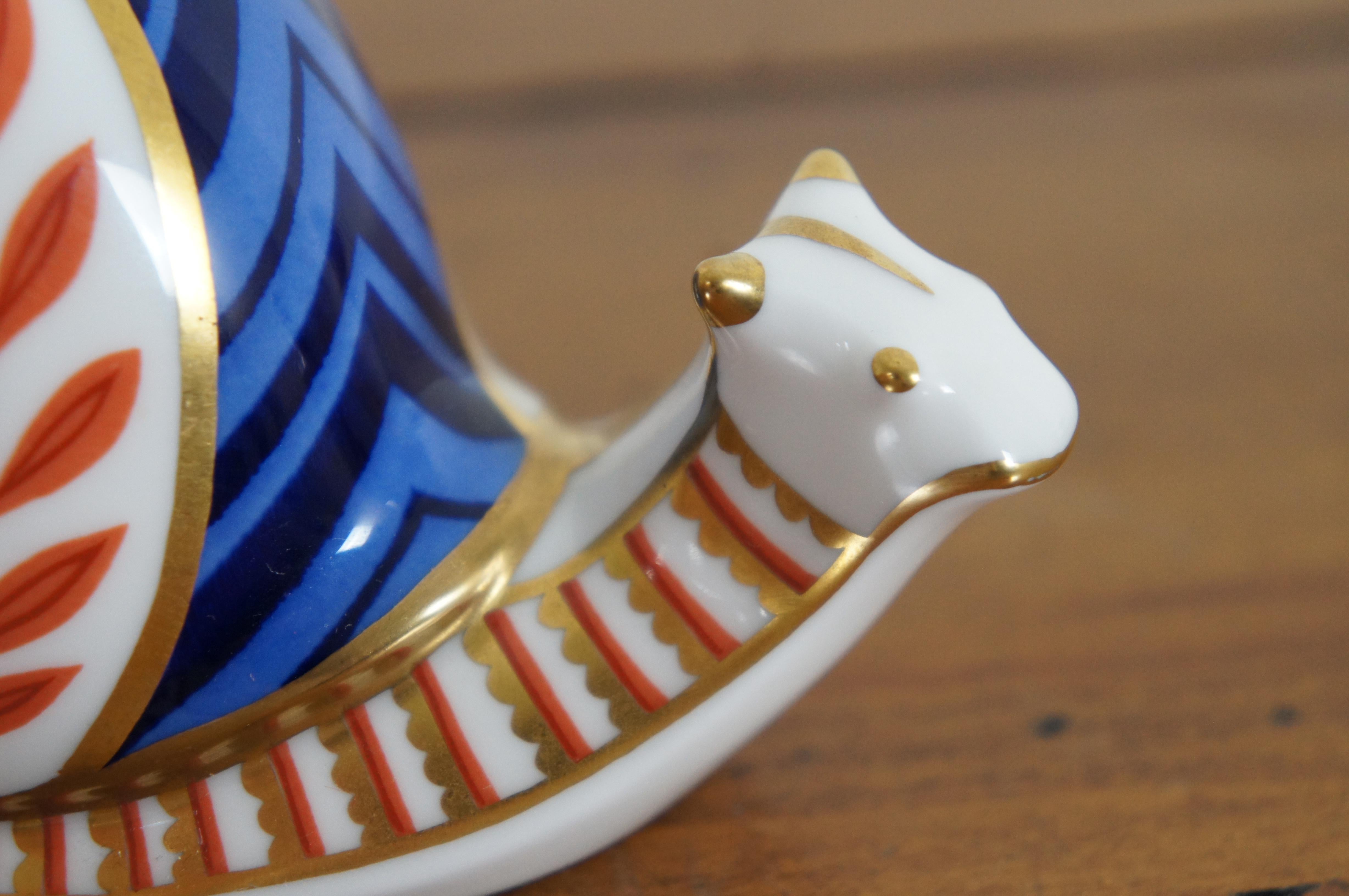 1985 Royal Crown Derby Porcelain Imari 1st Edition Snail Figurine Paperweight 5
