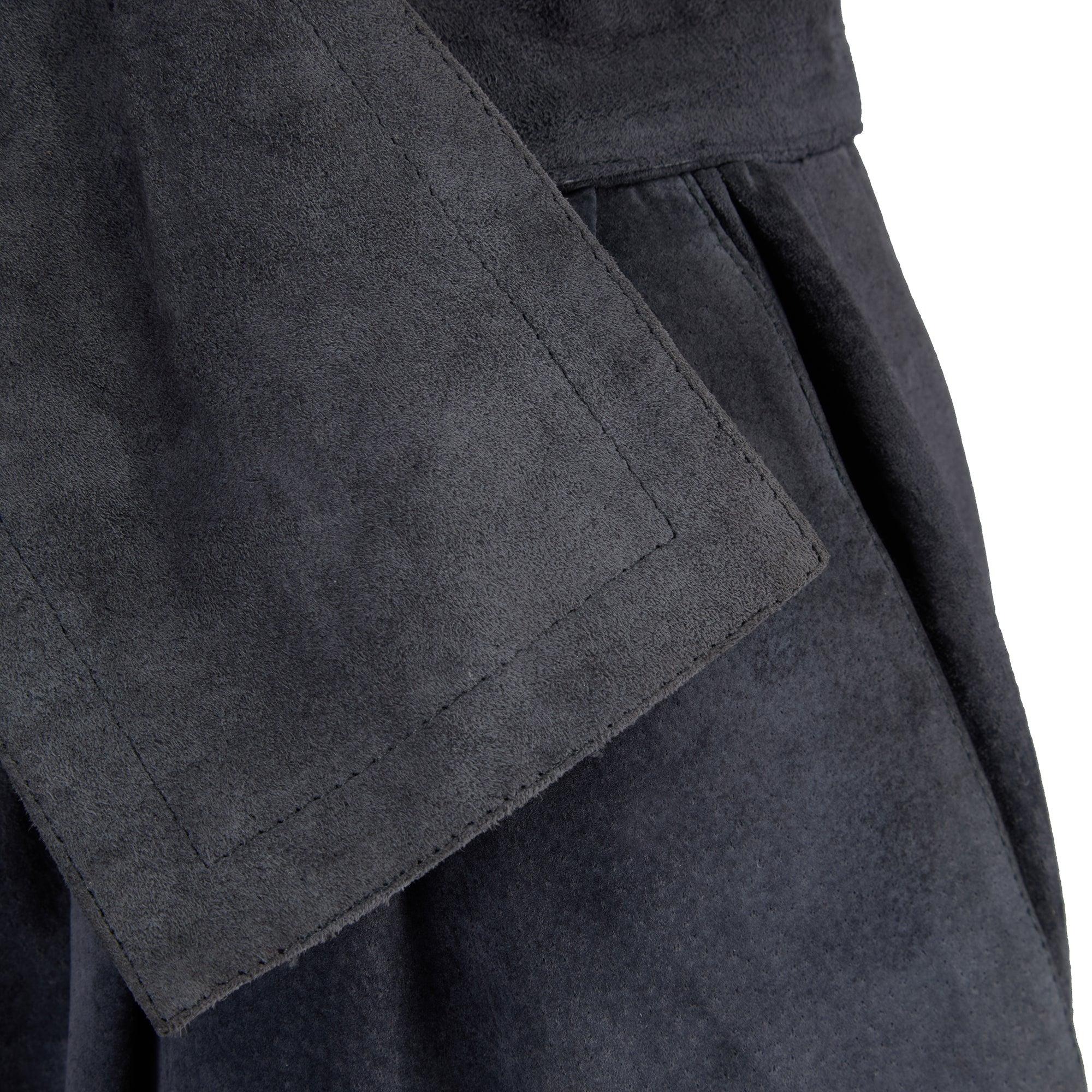 1985 Saint Laurent Runway Documented Grey Leather Trousers In Excellent Condition For Sale In London, GB