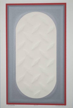 1985 Signed Tony Tascona "Flakes" Embossed Serigraph Silkscreen